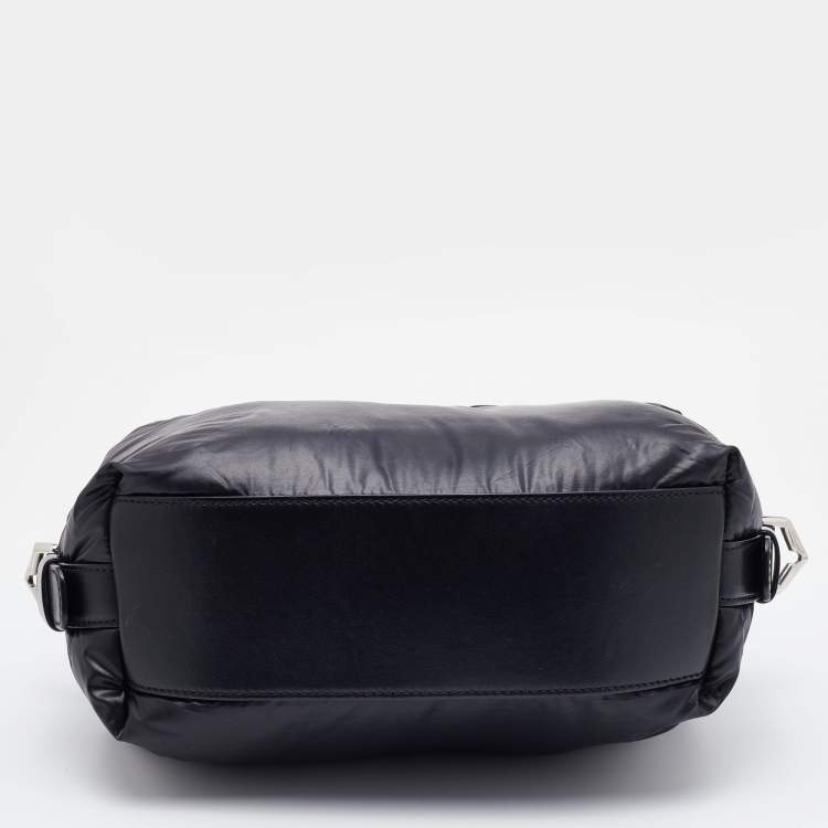 Pre Owned Givenchy Black Satin and Leather Small Nightingale Bag