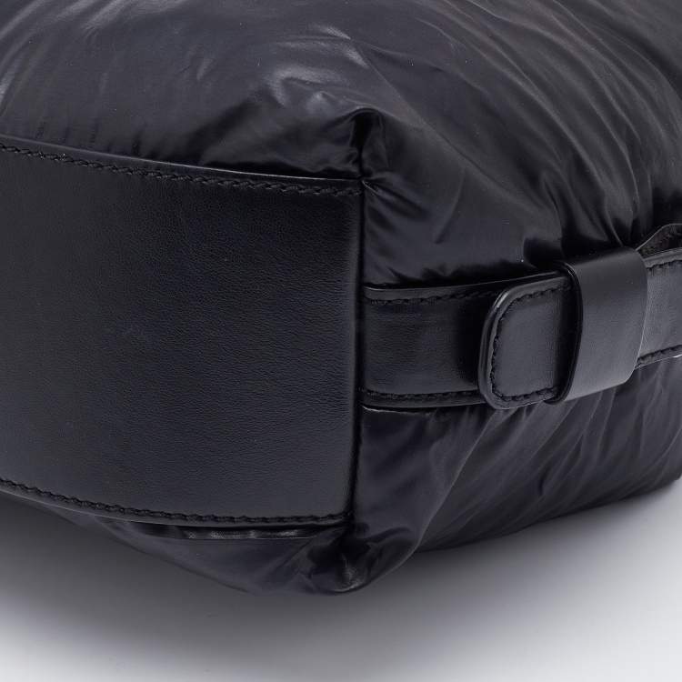 Pre Owned Givenchy Black Satin and Leather Small Nightingale Bag