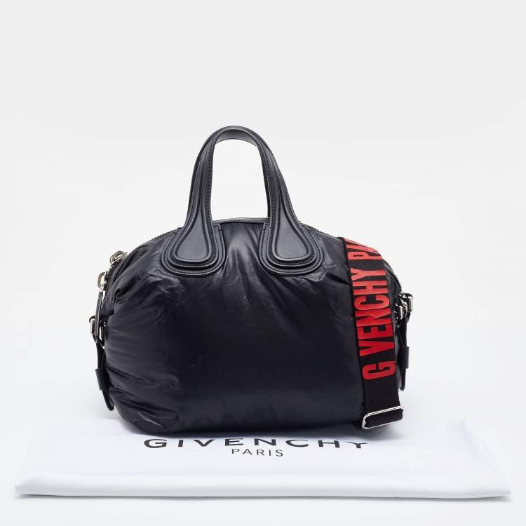 Pre Owned Givenchy Black Satin and Leather Small Nightingale Bag