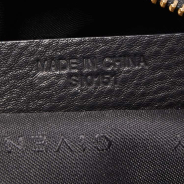 Pre Owned Givenchy Black/Grey Monogram Canvas and Leather Hobo