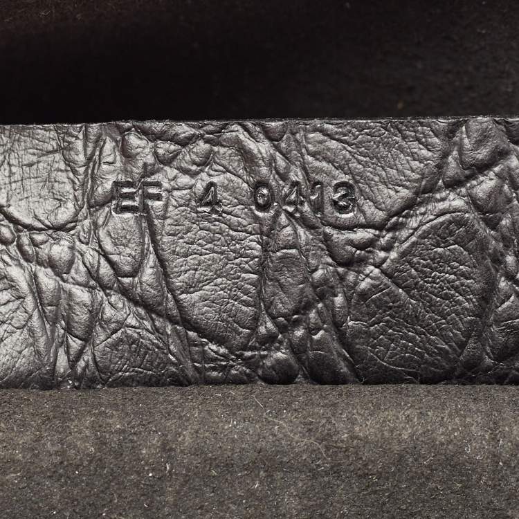 Pre Owned Givenchy Black Croc Embossed and Textured Leather Mini Lucrezia Duffel Bag