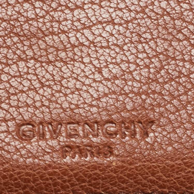 Pre Owned Givenchy Brown Leather GV3 Card Holder