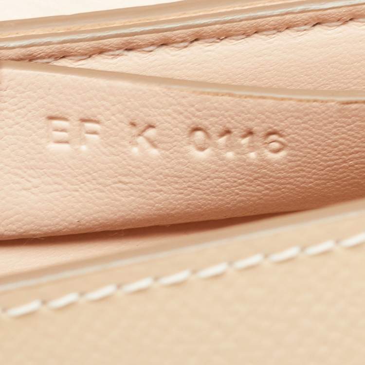 Pre Owned Givenchy Beige Patent Leather Bow Cut Chain Clutch