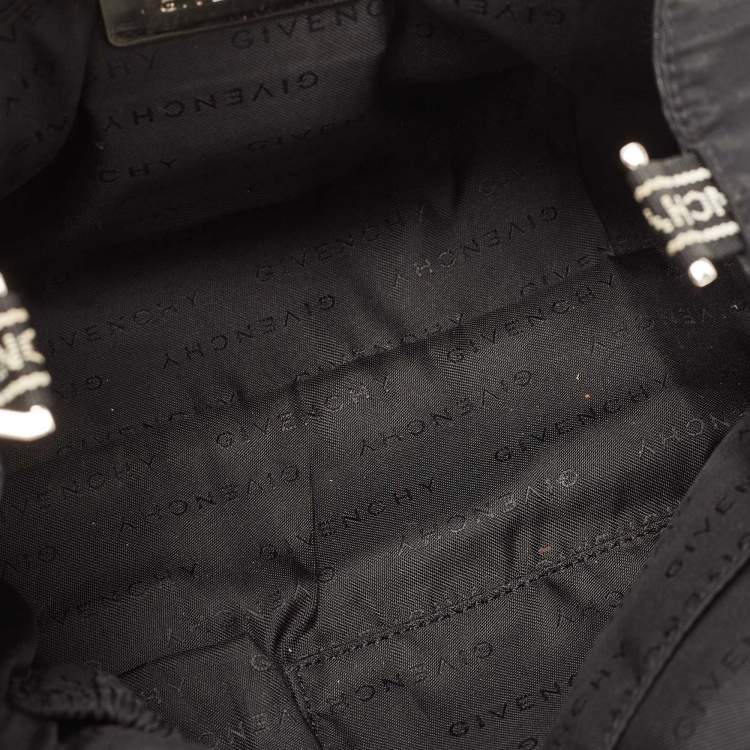 Pre Owned Givenchy Black Monogram Nylon and Leather Tote