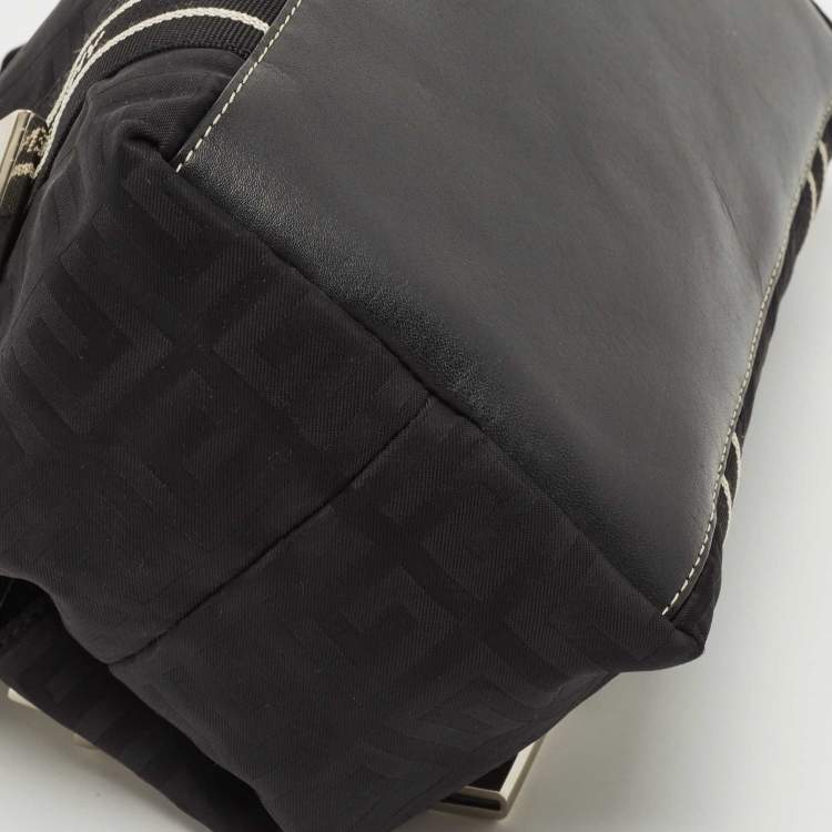 Pre Owned Givenchy Black Monogram Nylon and Leather Tote