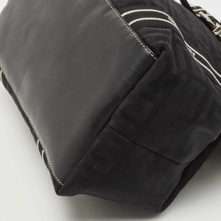 Pre Owned Givenchy Black Monogram Nylon and Leather Tote