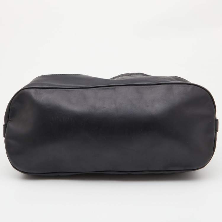 Pre Owned Givenchy Black Monogram Canvas and Leather Tote