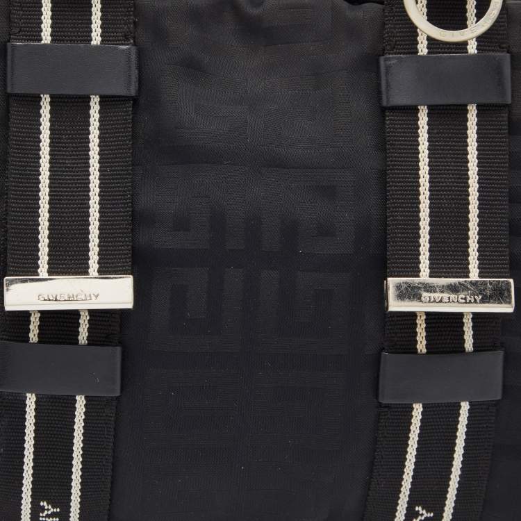 Pre Owned Givenchy Black Nylon and Leather Bow Baguette Bag