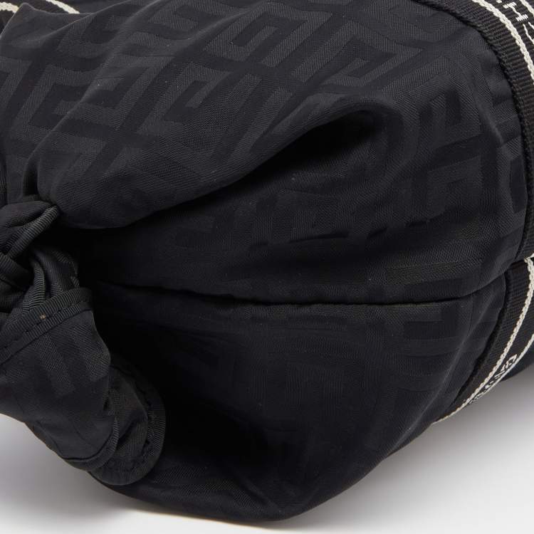 Pre Owned Givenchy Black Nylon and Leather Bow Baguette Bag