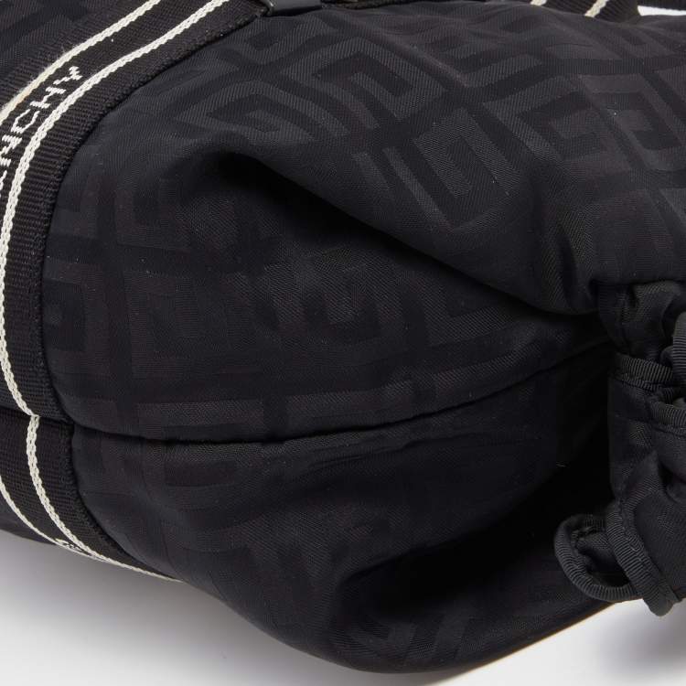Pre Owned Givenchy Black Nylon and Leather Bow Baguette Bag