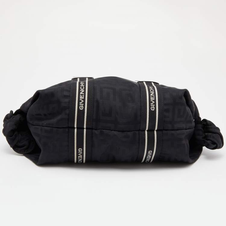 Pre Owned Givenchy Black Nylon and Leather Bow Baguette Bag