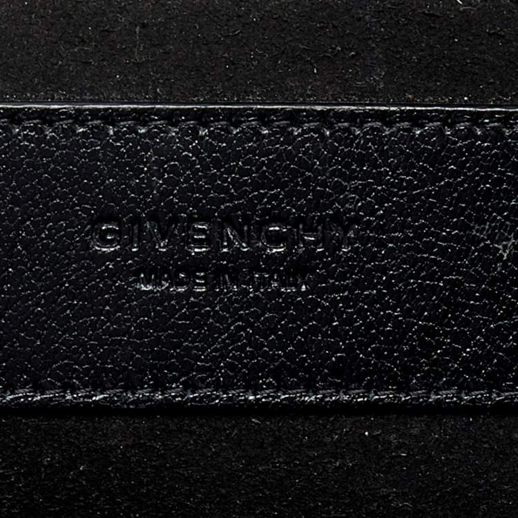 Pre Owned Givenchy Black Leather and Suede Small GV3 Shoulder Bag