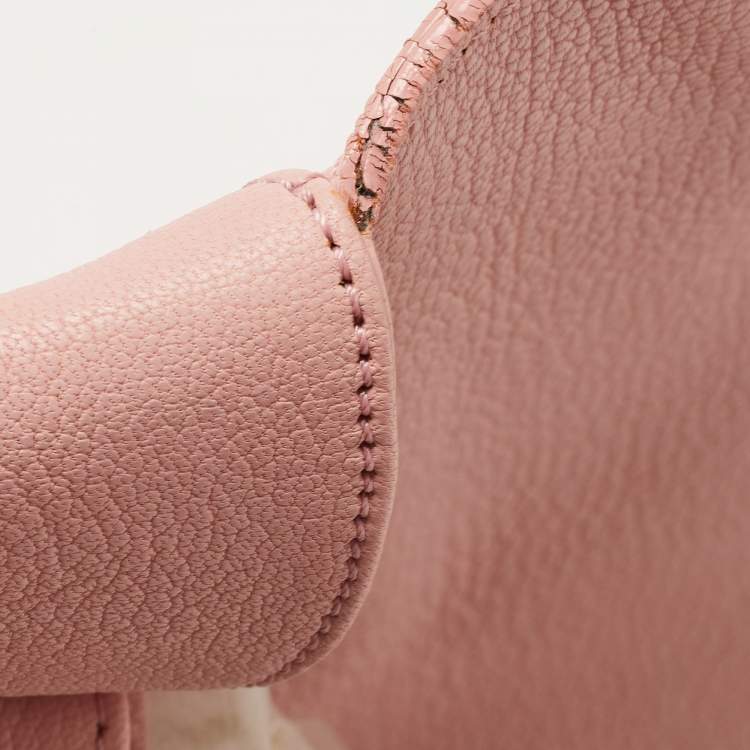 Pre Owned Givenchy Light Pink Leather Antigona Envelope Clutch