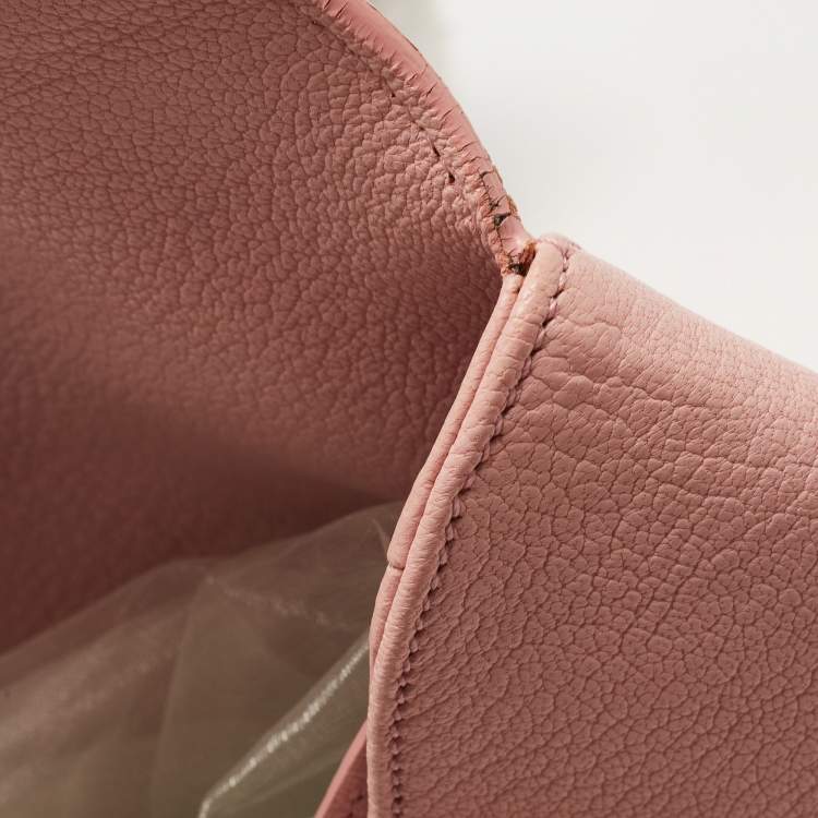 Pre Owned Givenchy Light Pink Leather Antigona Envelope Clutch