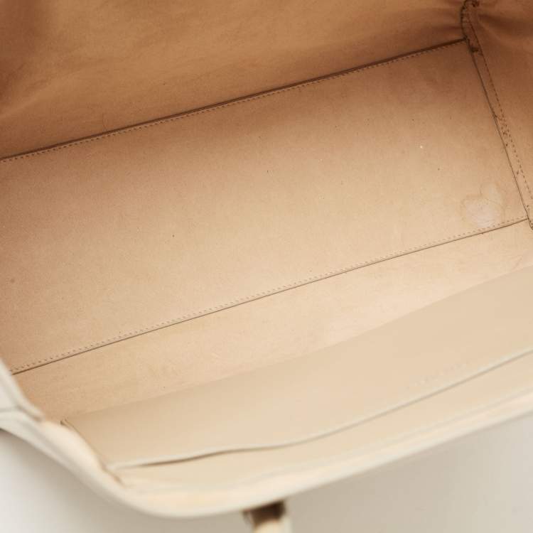 Pre Owned Givenchy Beige Soft Leather Antigona Lock Tote 