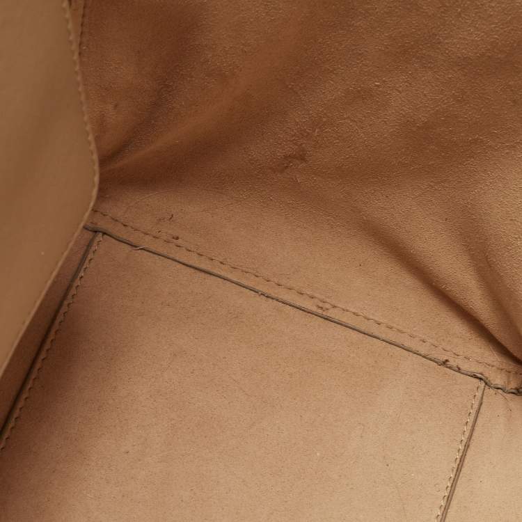 Pre Owned Givenchy Beige Soft Leather Antigona Lock Tote 