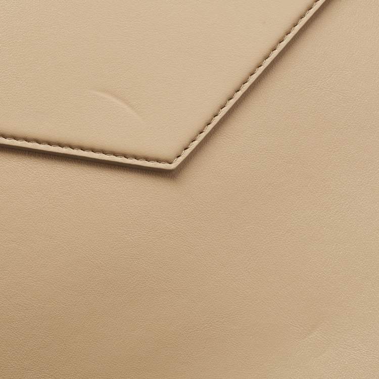 Pre Owned Givenchy Beige Soft Leather Antigona Lock Tote 