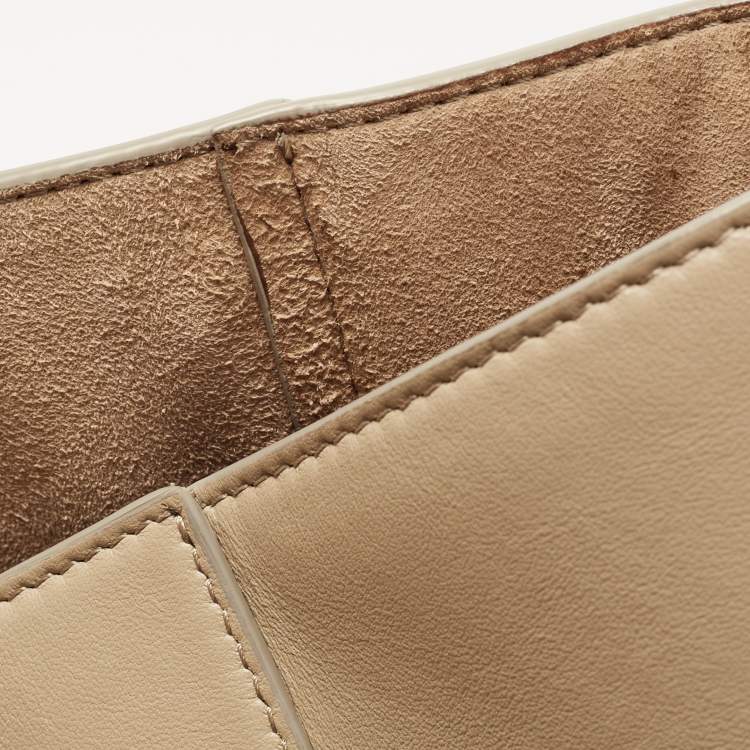 Pre Owned Givenchy Beige Soft Leather Antigona Lock Tote 