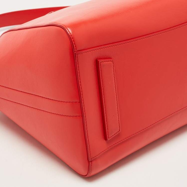 Pre Owned Givenchy Red Leather Medium Antigona Satchel