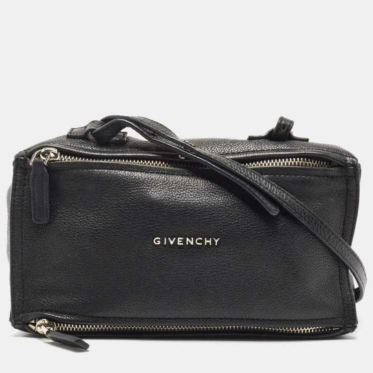 مملوكة مسبقًا Givenchy Black Leather Mini Pandora Sugar Crossbody Bag