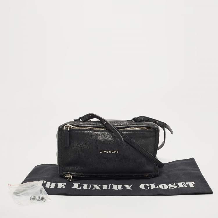 مملوكة مسبقًا Givenchy Black Leather Mini Pandora Sugar Crossbody Bag