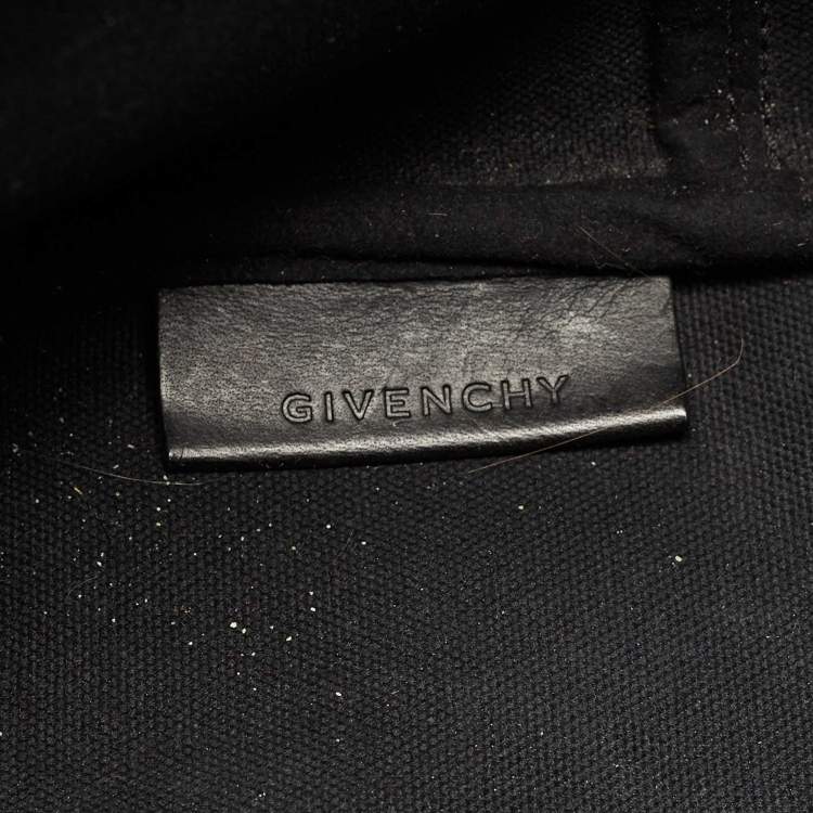 Pre Owned Givenchy Black Coated Canvas and Leather Favelas 74 Tote
