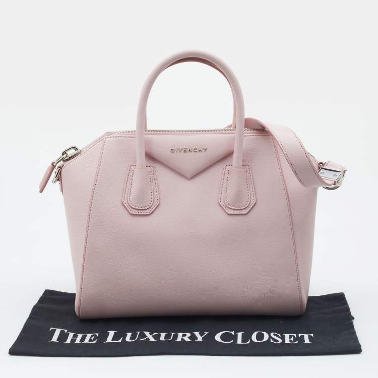 Pre Owned Givenchy Pink Leather Small Antigona Satchel