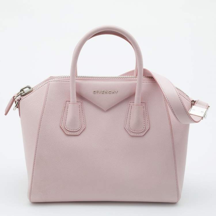 Pre Owned Givenchy Pink Leather Small Antigona Satchel