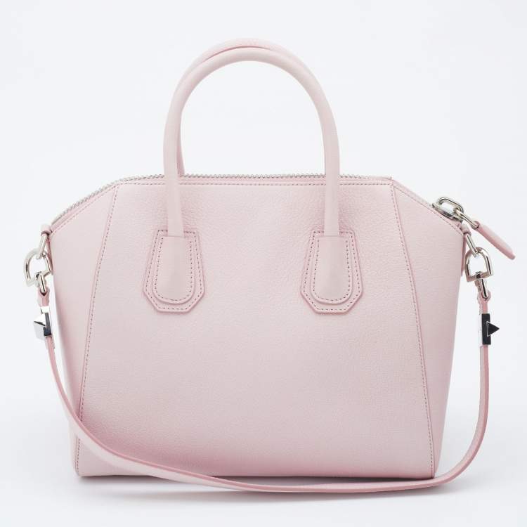 Pre Owned Givenchy Pink Leather Small Antigona Satchel