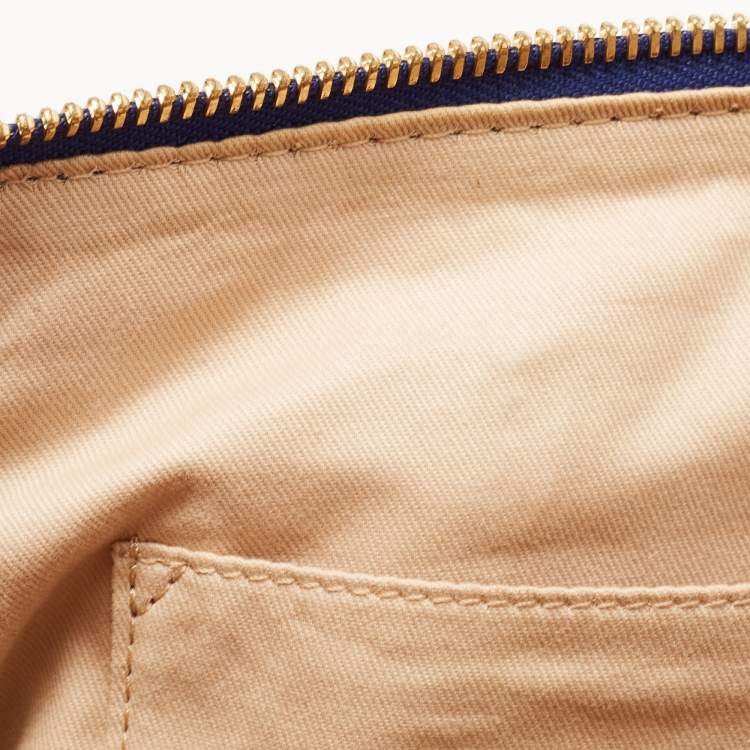 Pre Owned Givenchy Blue Leather Zipped Detail Tote