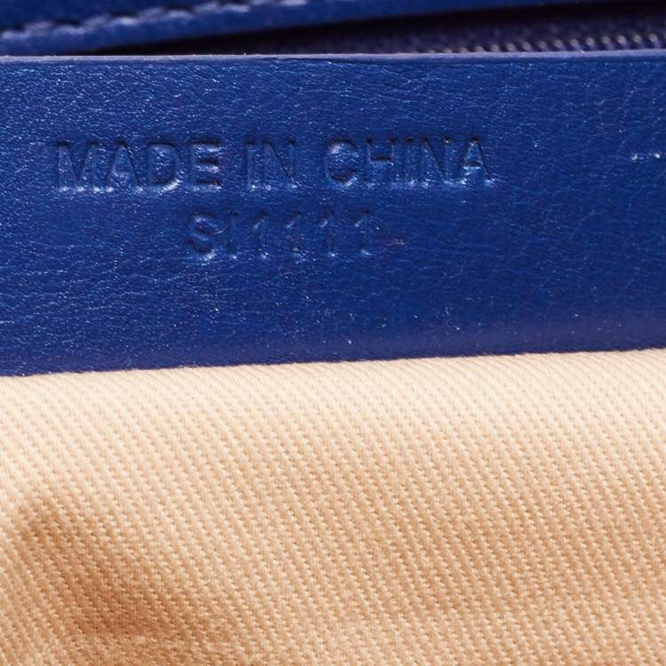 Pre Owned Givenchy Blue Leather Zipped Detail Tote