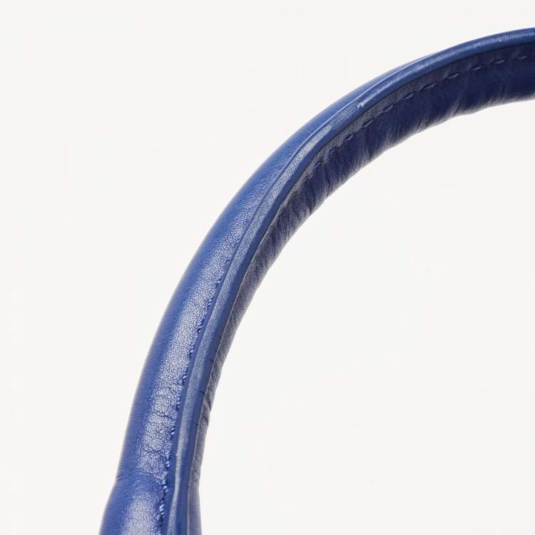 Pre Owned Givenchy Blue Leather Zipped Detail Tote