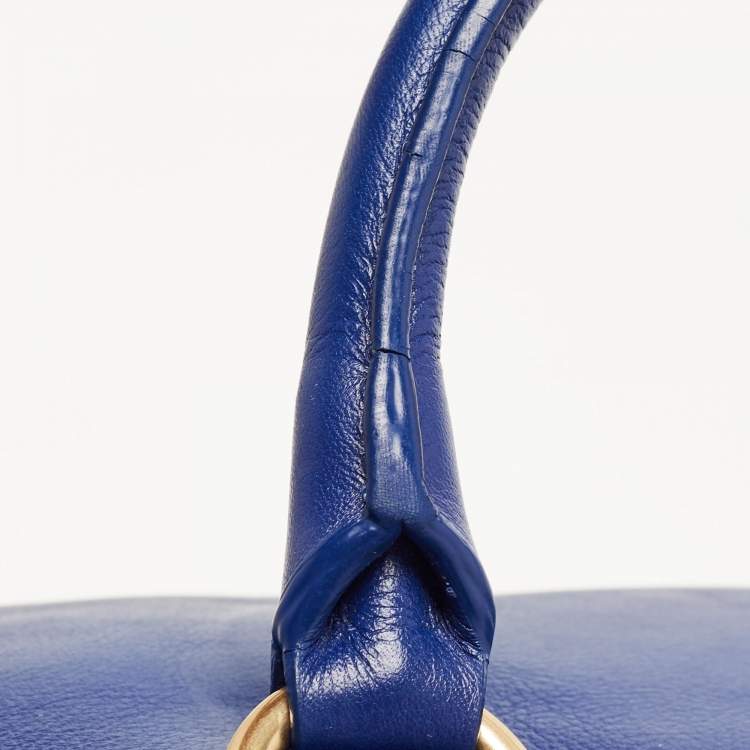 Pre Owned Givenchy Blue Leather Zipped Detail Tote