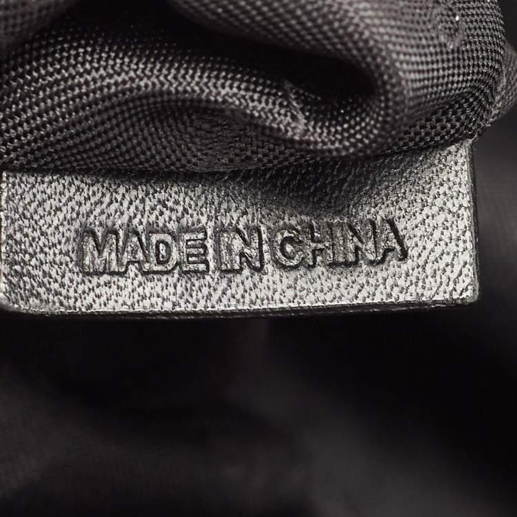Pre Owned Givenchy Black Monogram Canvas and Leather Double Pocket Shoulder Bag