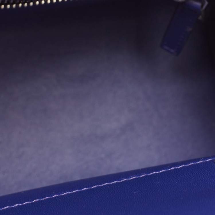 Pre Owned Givenchy Blue Shine Python Mini Horizon Crossbody Bag