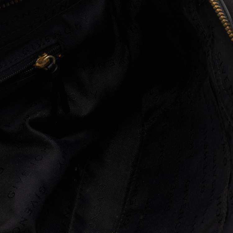 Pre Owned Givenchy Black Monogram Canvas and Leather Satchel