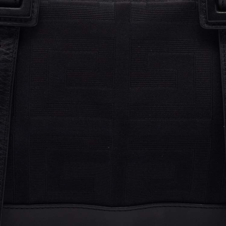 Pre Owned Givenchy Black Monogram Canvas and Leather Satchel