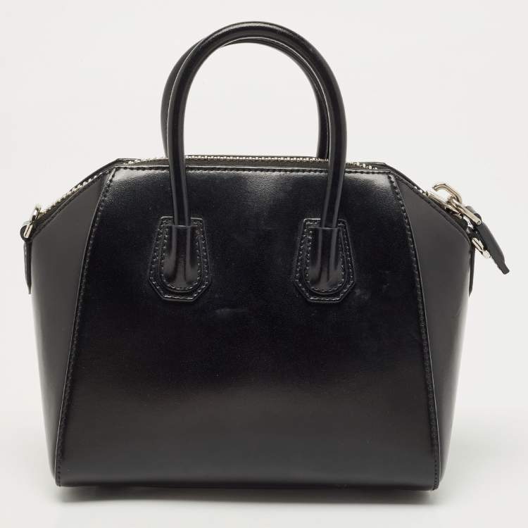 Pre Owned Givenchy Black Leather Mini Antigona Satchel