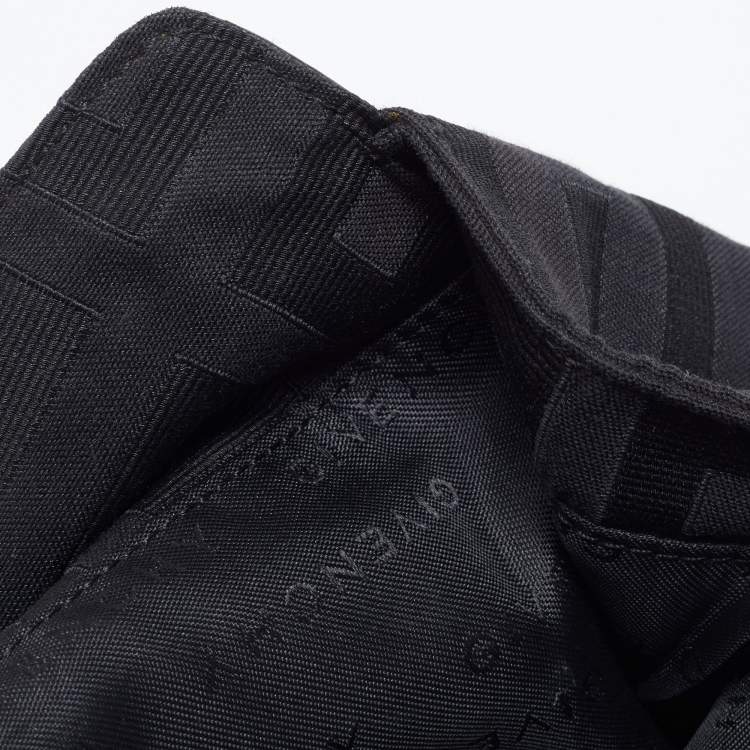 Pre Owned Givenchy Black Monogram Canvas and Leather Top Handle Bag