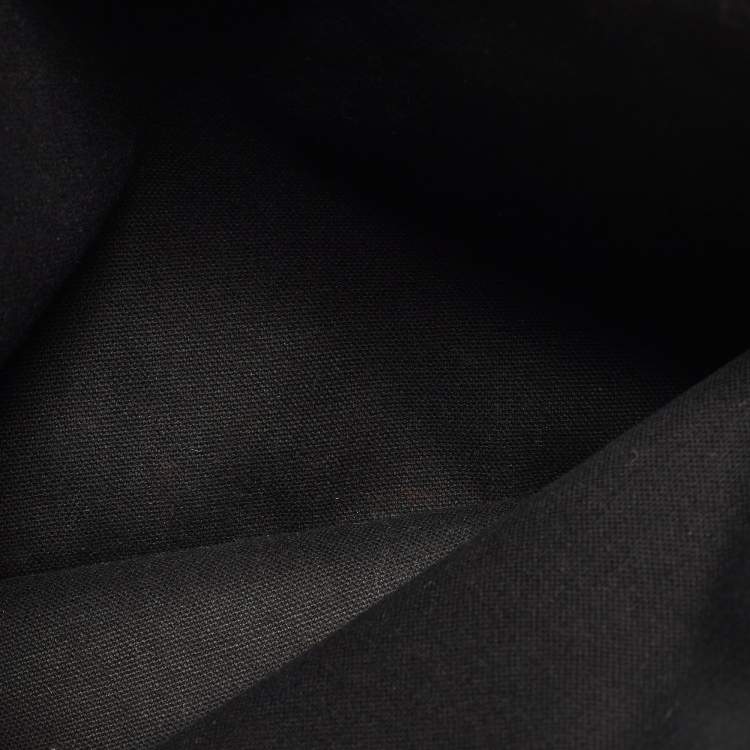 Pre Owned Givenchy Black Leather Graphic Print Zip Pouch