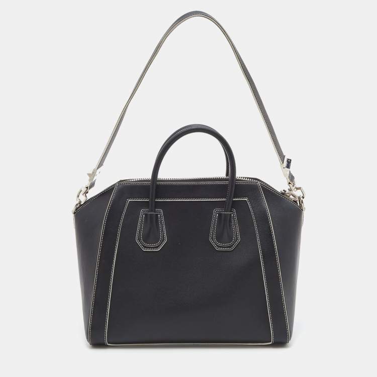 Pre Owned Givenchy Black Leather Medium Antigona Satchel