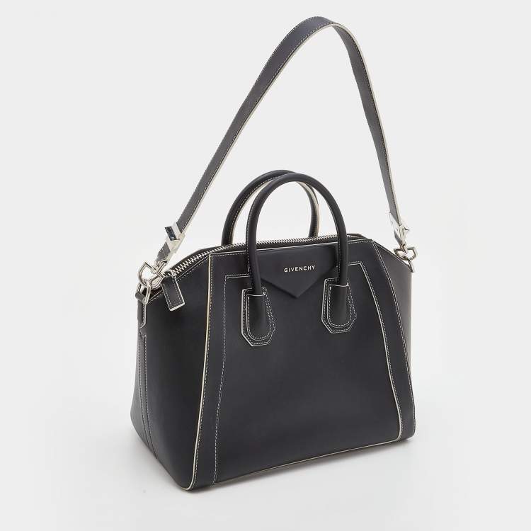 Pre Owned Givenchy Black Leather Medium Antigona Satchel