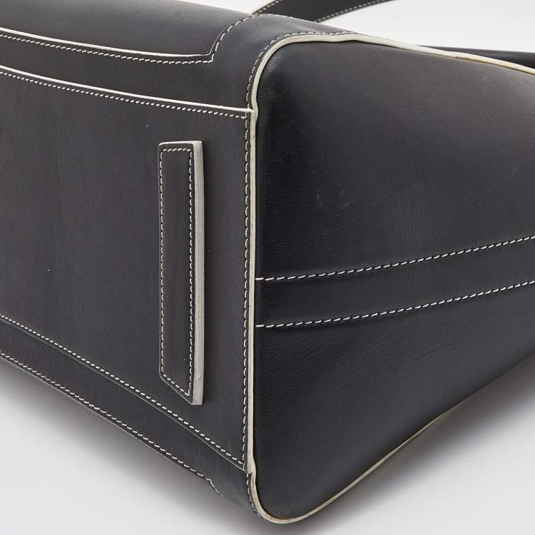 Pre Owned Givenchy Black Leather Medium Antigona Satchel