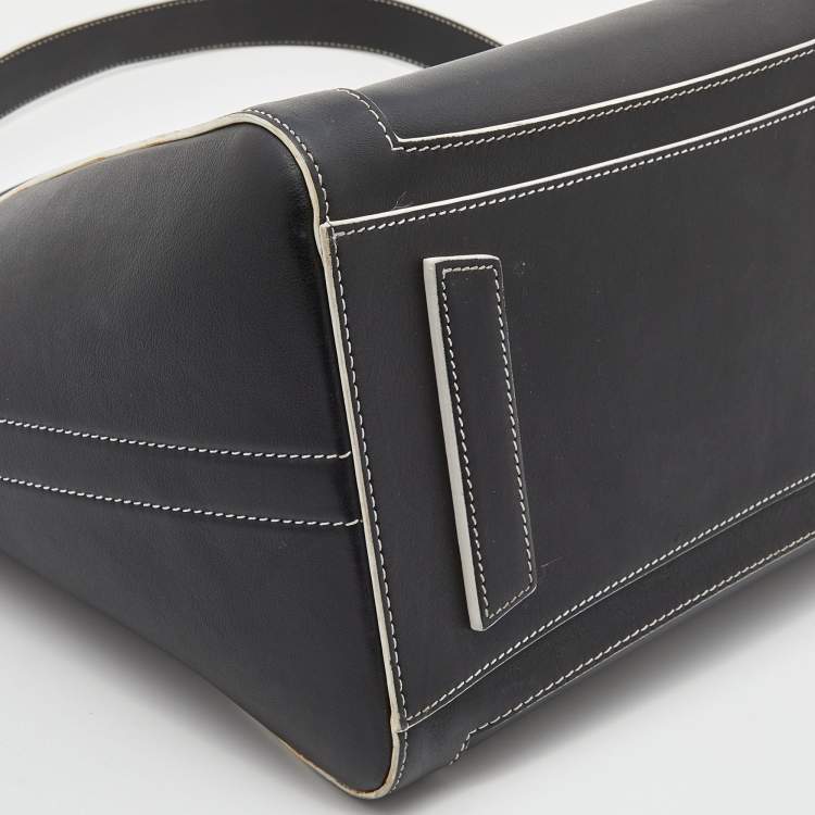 Pre Owned Givenchy Black Leather Medium Antigona Satchel