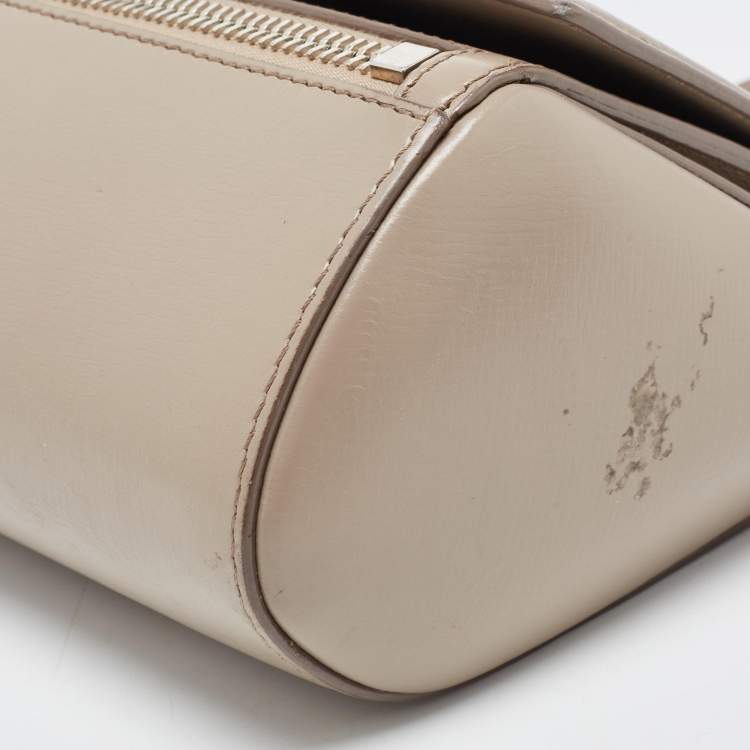 Pre Owned Givenchy Beige Leather Mini Pandora Box Crossbody Bag