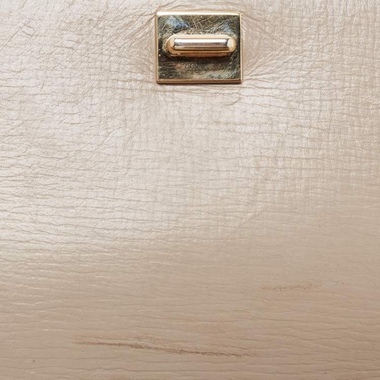 Pre Owned Givenchy Beige Leather Mini Pandora Box Crossbody Bag