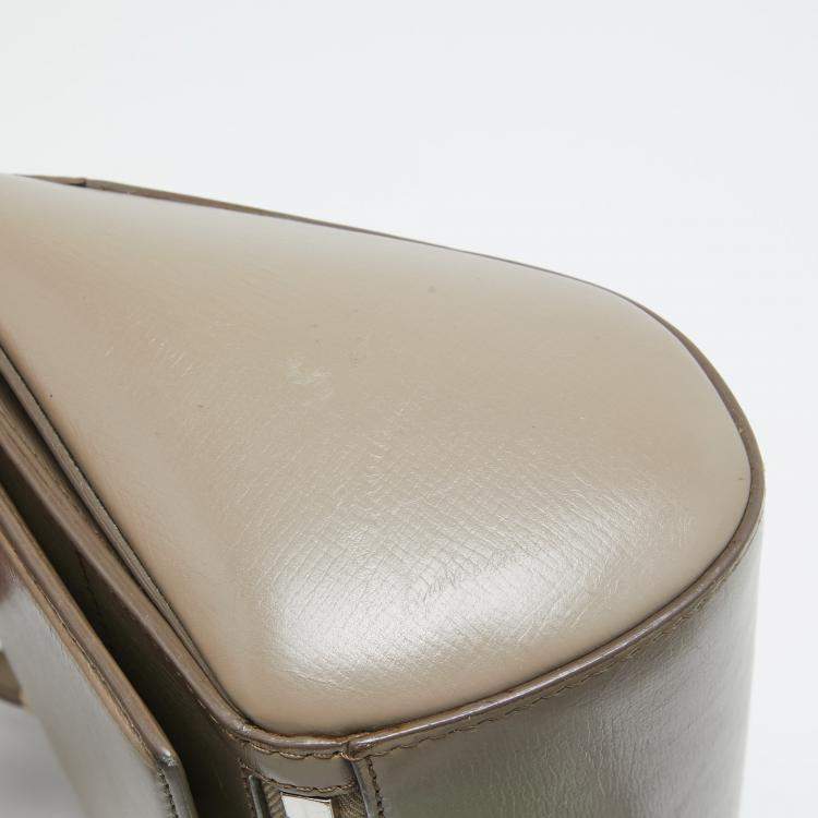 Pre Owned Givenchy Beige Leather Mini Pandora Box Crossbody Bag