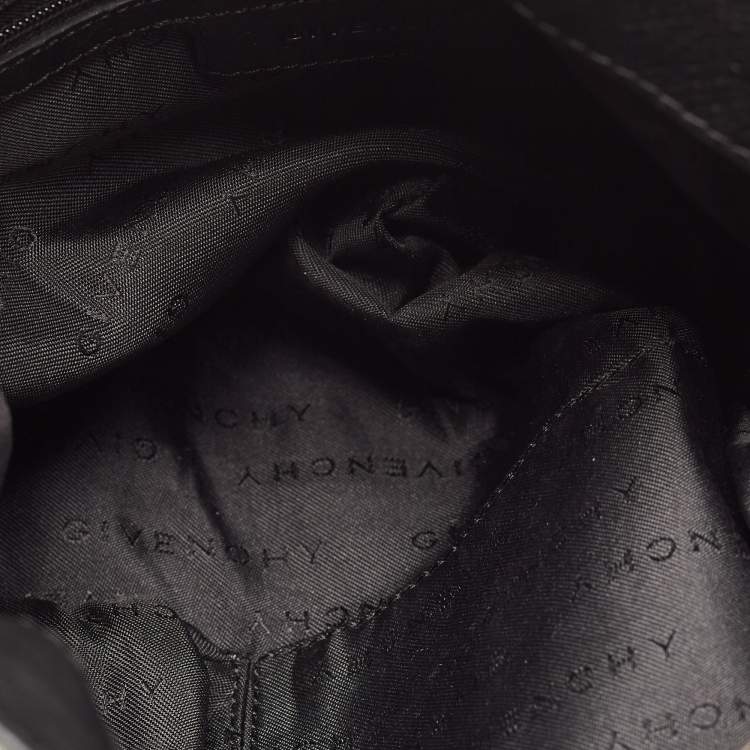 Pre Owned Givenchy Black/Grey Monogram Canvas and Leather Hobo
