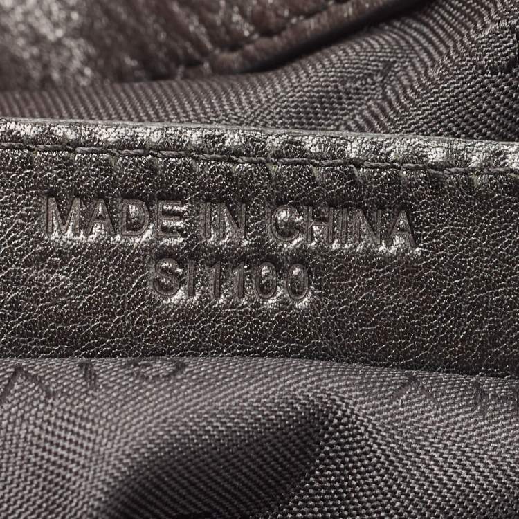 Pre Owned Givenchy Black/Grey Monogram Canvas and Leather Hobo