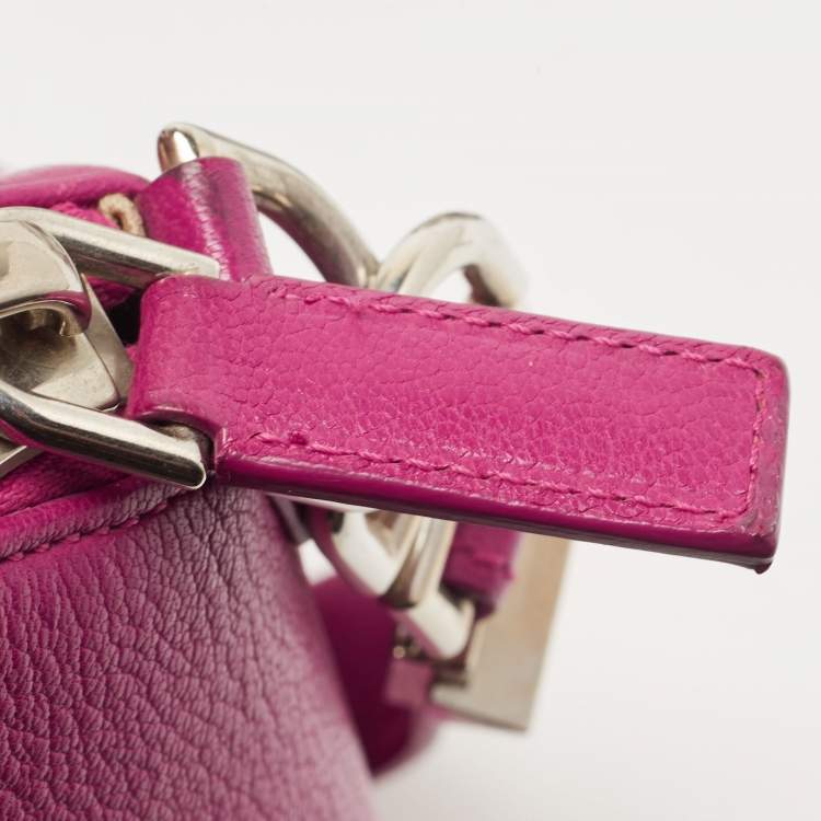 Pre Owned Givenchy Magenta Leather Small Antigona Satchel